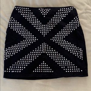 Black studded skirt